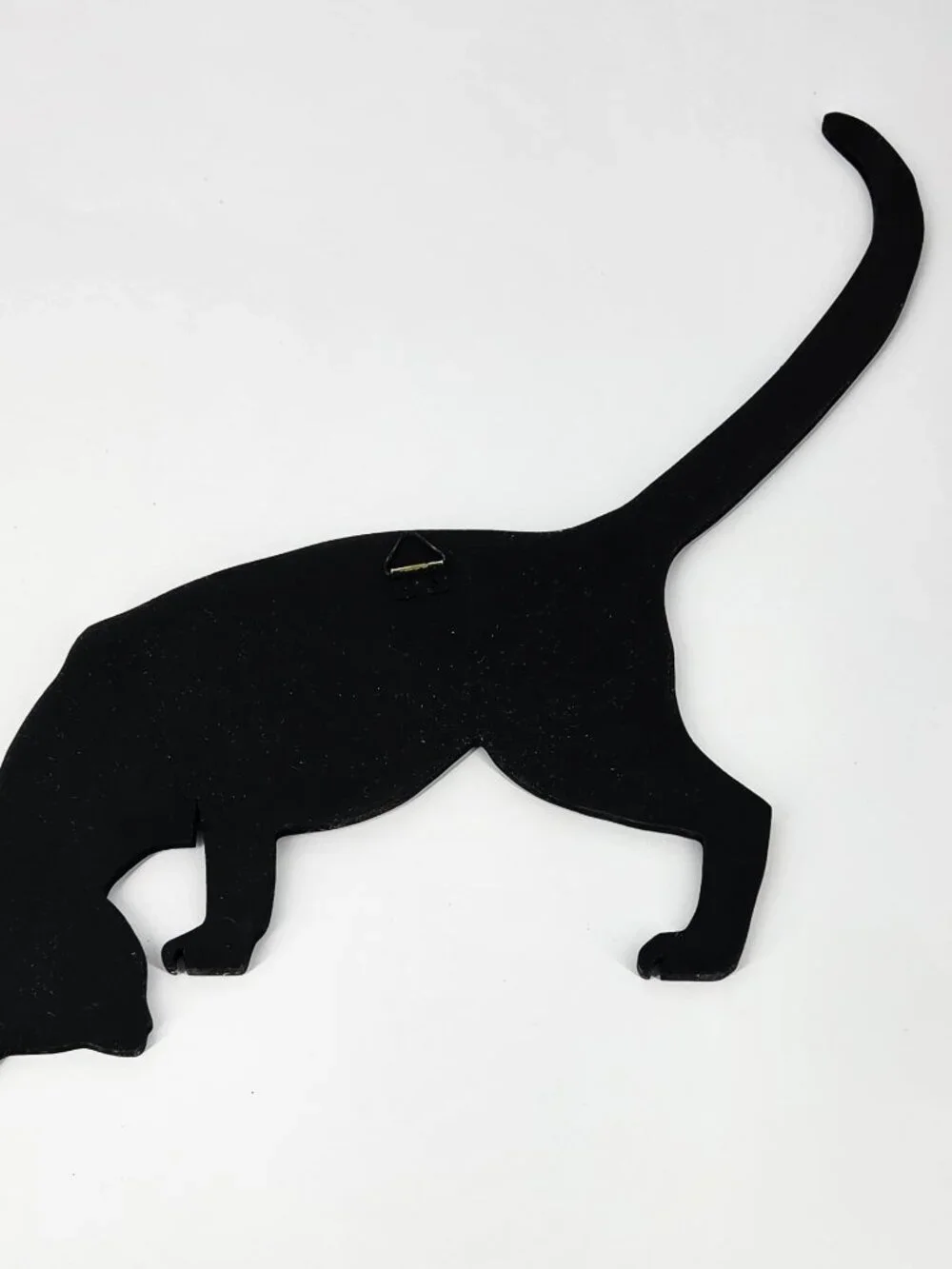 Pair VTG Silhouette Black Cats Door Topper Handmade Wood Doorframe Decor Hangers